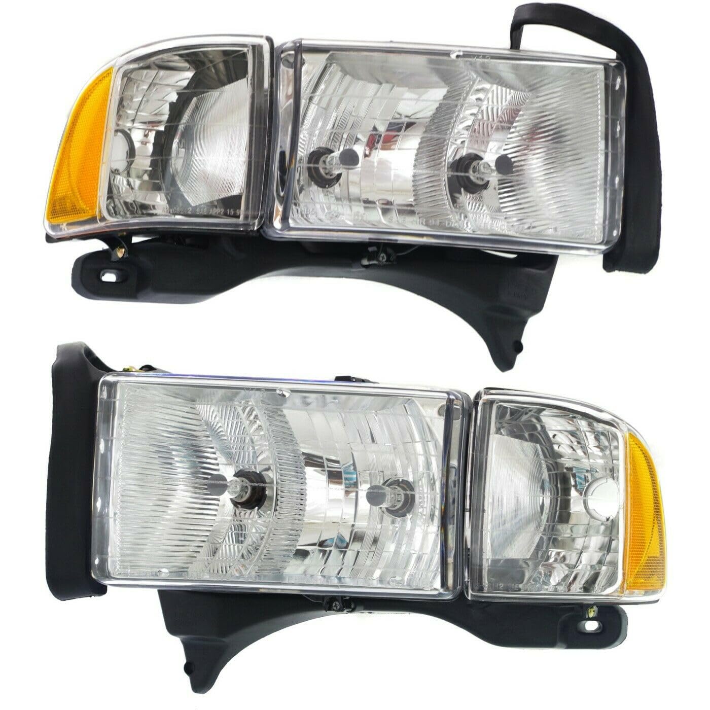 HH Building2pcs Headlight Halogen Bulb Left Right Side Clear Lens W/Bulb Headlamp 14885878 55077025AG 55077024AC