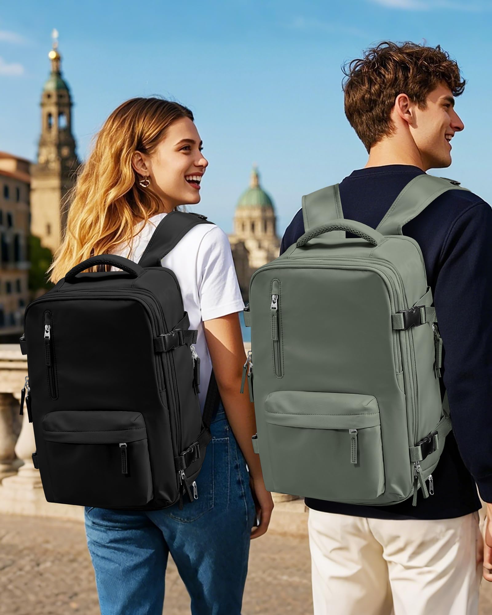 SZLX Zaino Ryanair 40x30x20 Sottovuoto con pompa Zaino Ryanair 40x20x25 Sottovuoto Bagaglio a Mano 40x30x20 Wizzair Zaino da Viaggio 45x36x20 Easyjet Donna Zaino Casual Laptop 14 Pollici Impermeabile