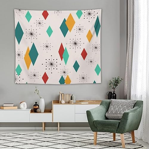 Miniatura 220 de Tapiz floral retro de los años 60 y 70, diseño hippie de primavera Groovy Flower Power Flower Boho para colgar en la pared, arte neutro para Hippie