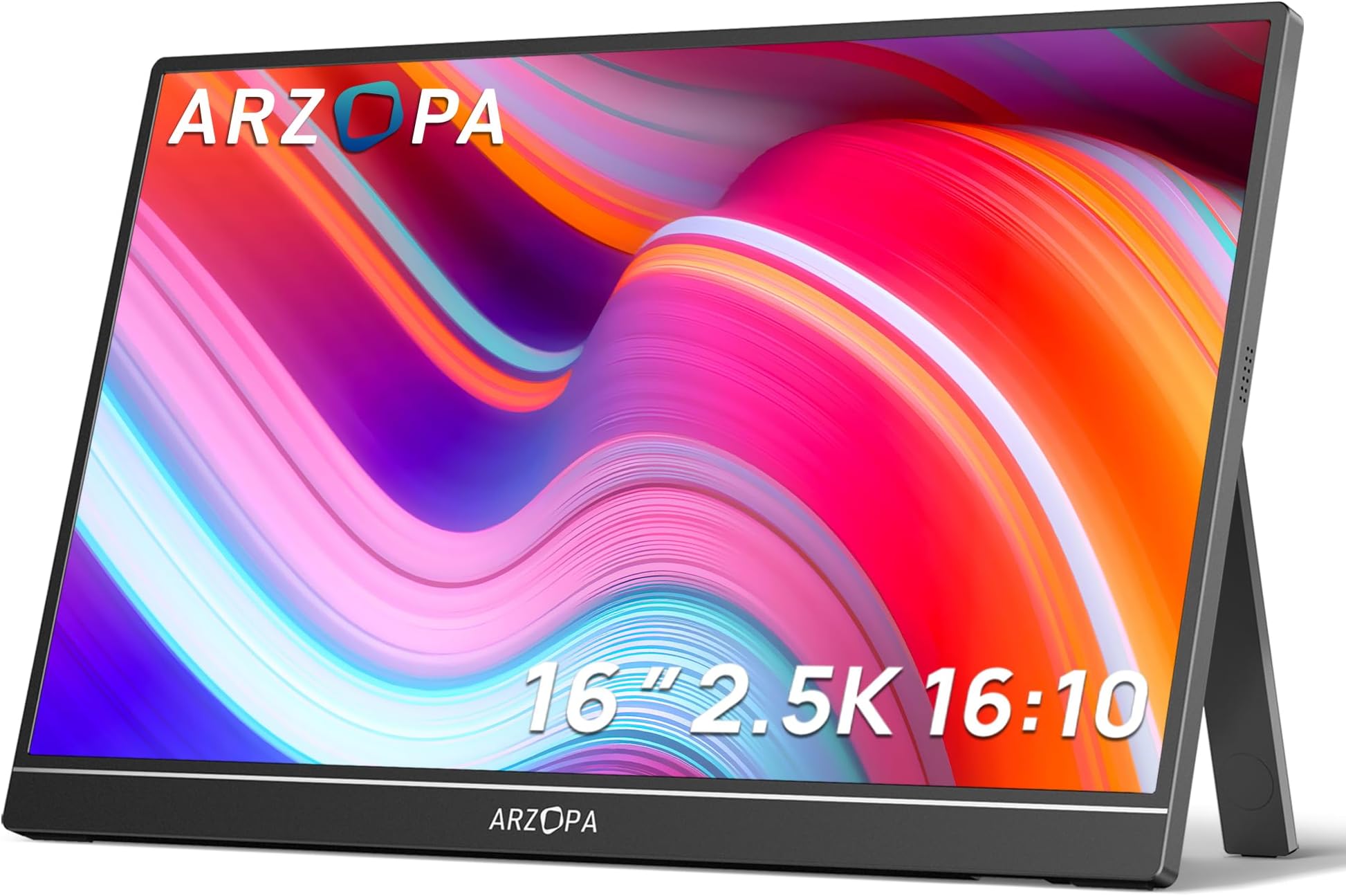 2.5K Portable Monitor, 16 Inch 2560x1600 HDR 350nits 8bit QHD USB-C HDMI Laptop Monitor, 16:10 IPS Eye Care External Second Screen for Mac PC Phone PS4/5 Xbox (Z1RC)