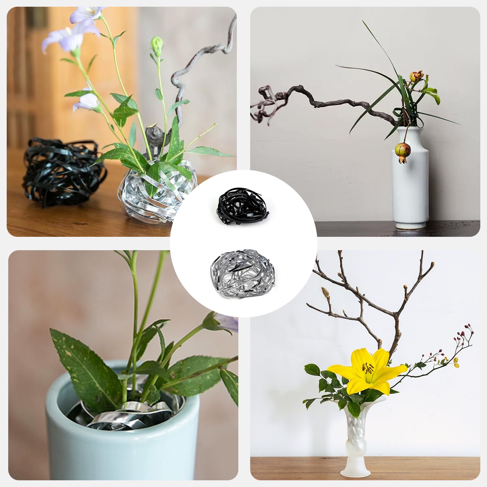 Amazon.co.jp: 生け花 剣山 (2種セット) 花留め 生け花ツール 一輪差し