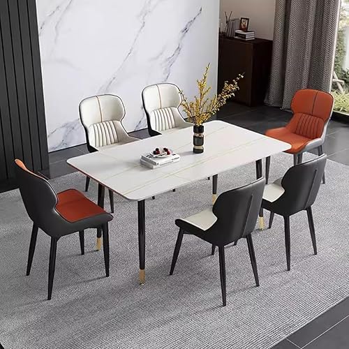 Miniatura 2 de Accent Chairs, Modern Accent Chairs Faux Leather Dining Chairs Mid Century Side Chair Leisure Chair with Metal Legs for Living Room