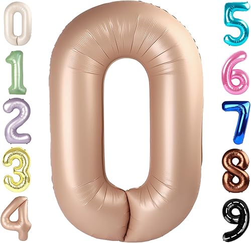 Vista 257 de Globos de números 0 de 40 pulgadas, globos negros de números para números 10, 20, 30, 40, 50, 60, 70, 80, 90, 100, globos de números 10, 20, 30, 40