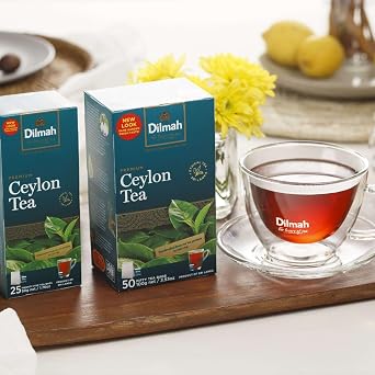 Dilmah Premium Ceylon Black Tea - 100 Tea Bags (Single Pack)-Strong, Robust, and Aromatic for everyday drinking-Unblended Single origin teas packed at the source.