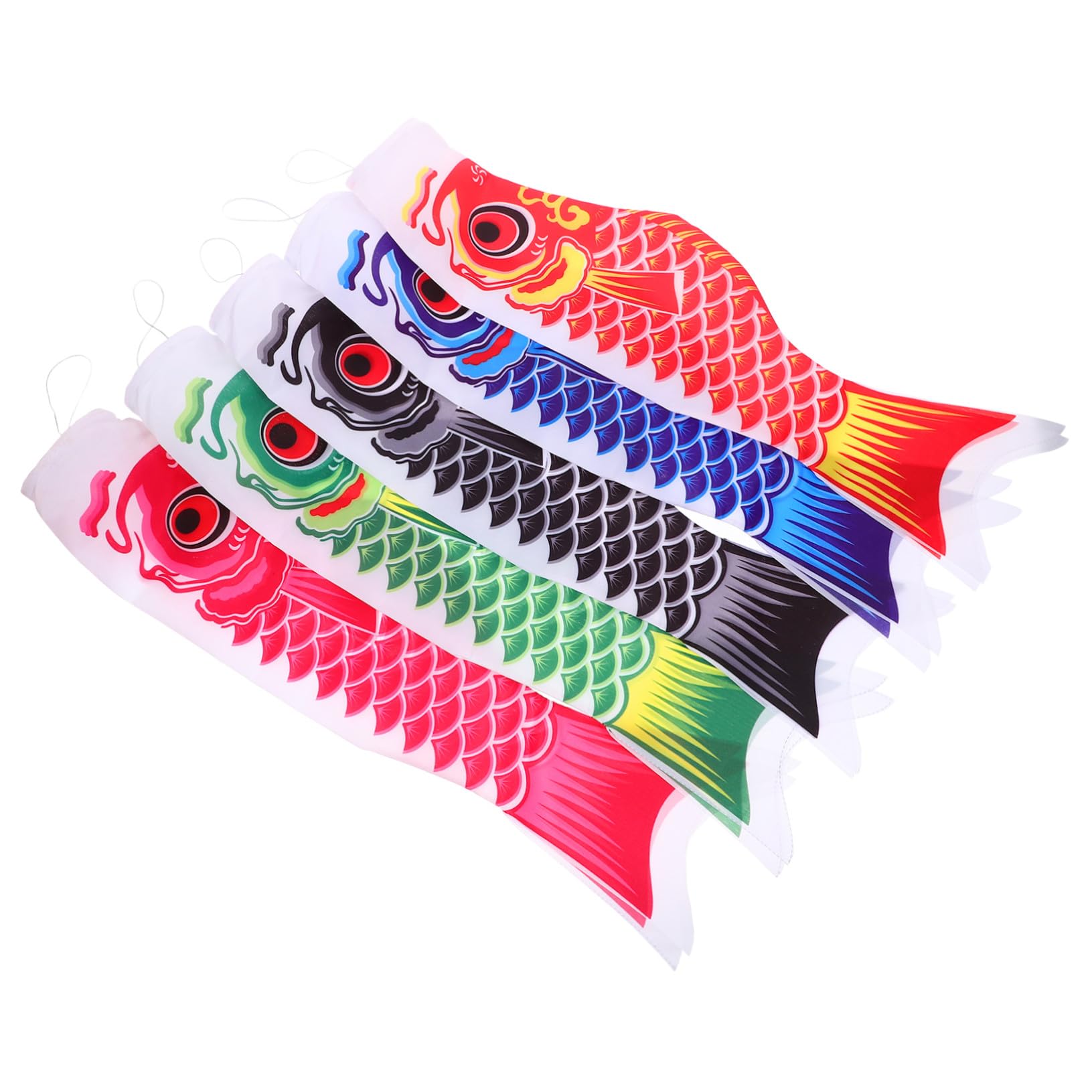 Drapeaux de carpe d'ornement intérieur extérieur, set de 5 pièces amovibles