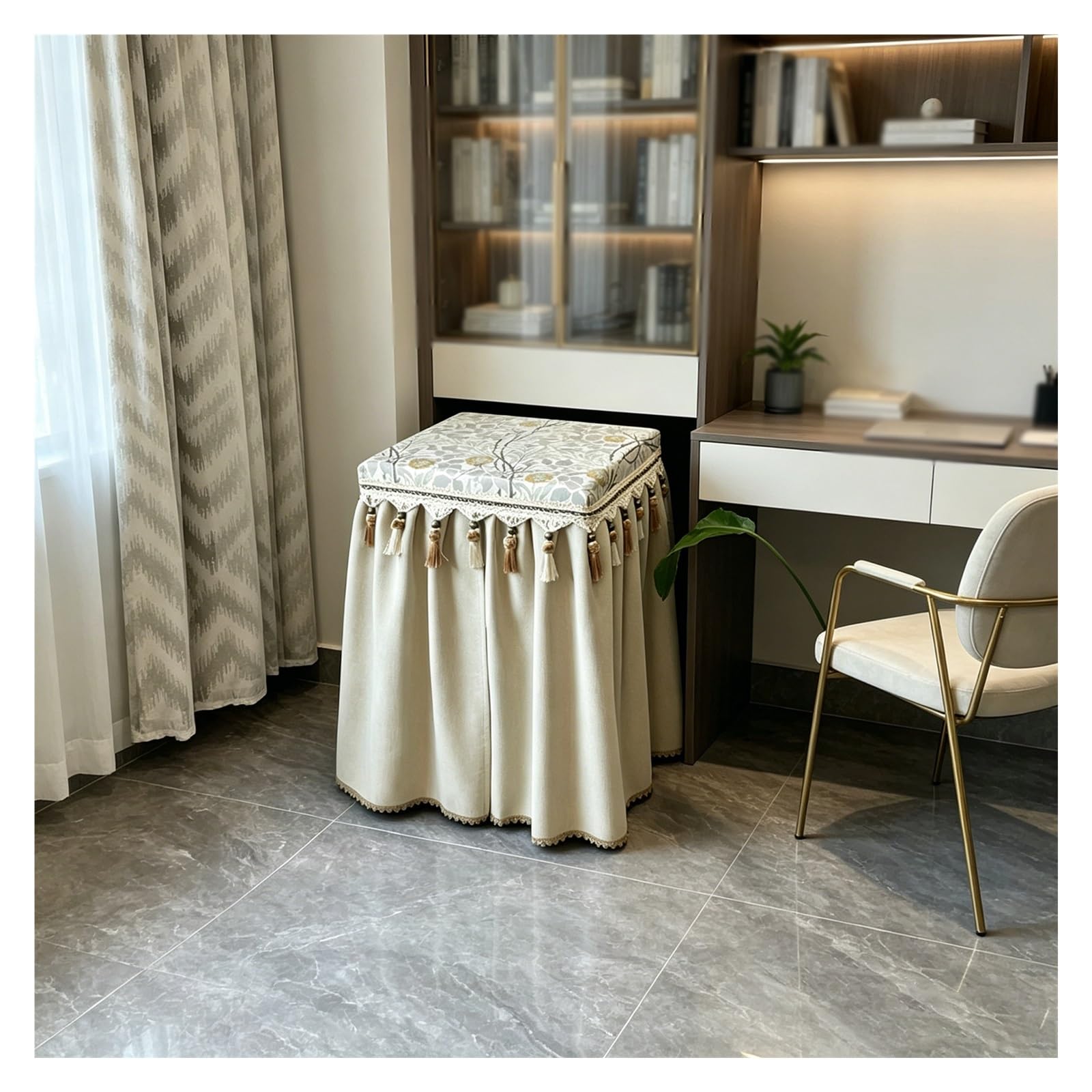 CHZDPP Customized Safe Dust Cover for Security Cabinet, Full-Coverage Furniture Cover Cabinet with Tassels, Washable Safe Covers for Washing Machine(Beige,80x60x150 cm/31x24x59in)