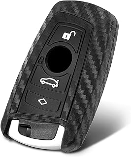 حافظة مفتاح فوب من السيليكون بنمط ألياف الكربون بـ 3 و4 أزرار للتحكم عن بعد بدون مفتاح من وركاس