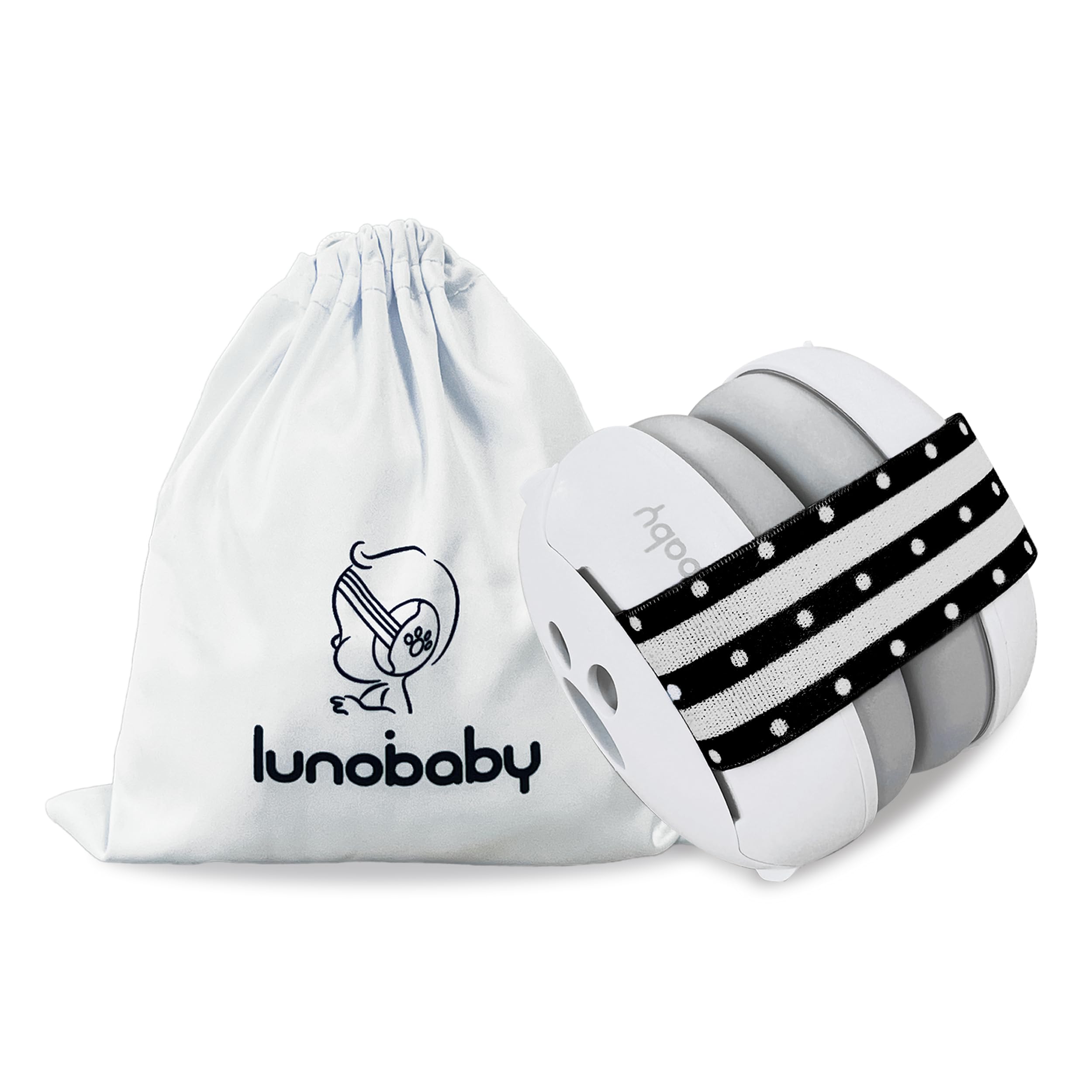 Baby Ear Muff - Noise Canceling Headphone for Infant Hearing Protection - Newborn Earmuff Airplane Travel Essential (Black)