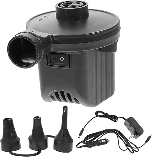 Inflador y deflector de boquilla de bomba de aire eléctrica portátil para colchones de aire, balsas, sofás, ligero, apto para viajes, enchufe de EE.
