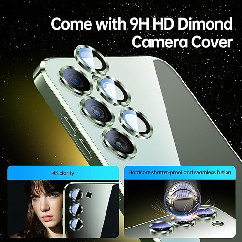 Miniatura 3 de Funda para Samsung Galaxy S23 con protección completa de la cámara, [15 veces antiamarillamiento] [parachoques suave metálico brillante ], funda de