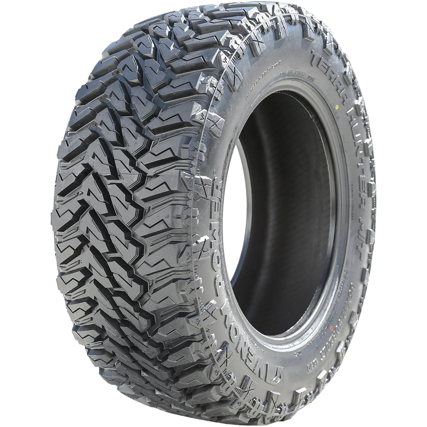Venom Power Terra Hunter M/T Mud Off-Road Light Truck Radial Tire-35X12.50R20LT 35X12.50X20 35X12.50-20 125Q Load Range F LRF 12-Ply BSW Black Side Wall
