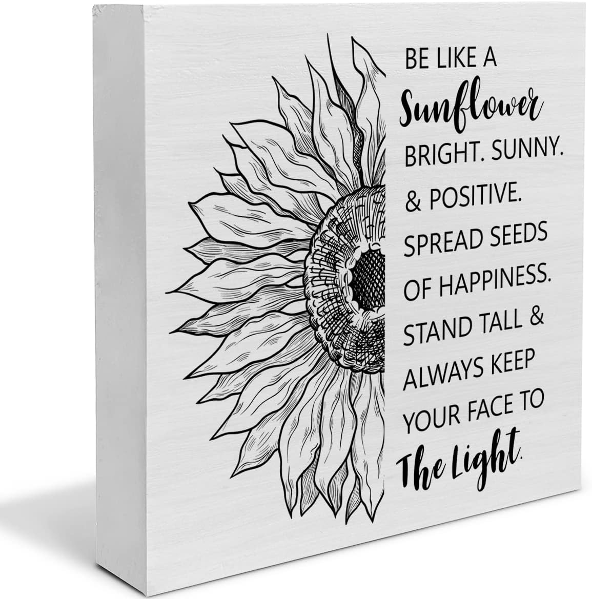 Amazon.com: 'Be Like a Sunflower' Box Sign- Inspirational Sunflower ...