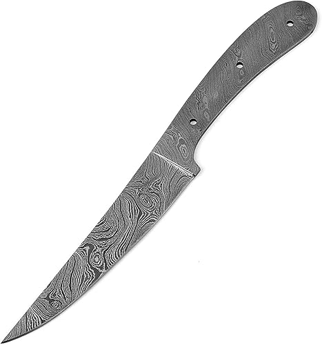 Filete de pescado hoja en blanco 11.00 "Damasco acero mano forjado cuchillo de caza fabricación suministros AB87