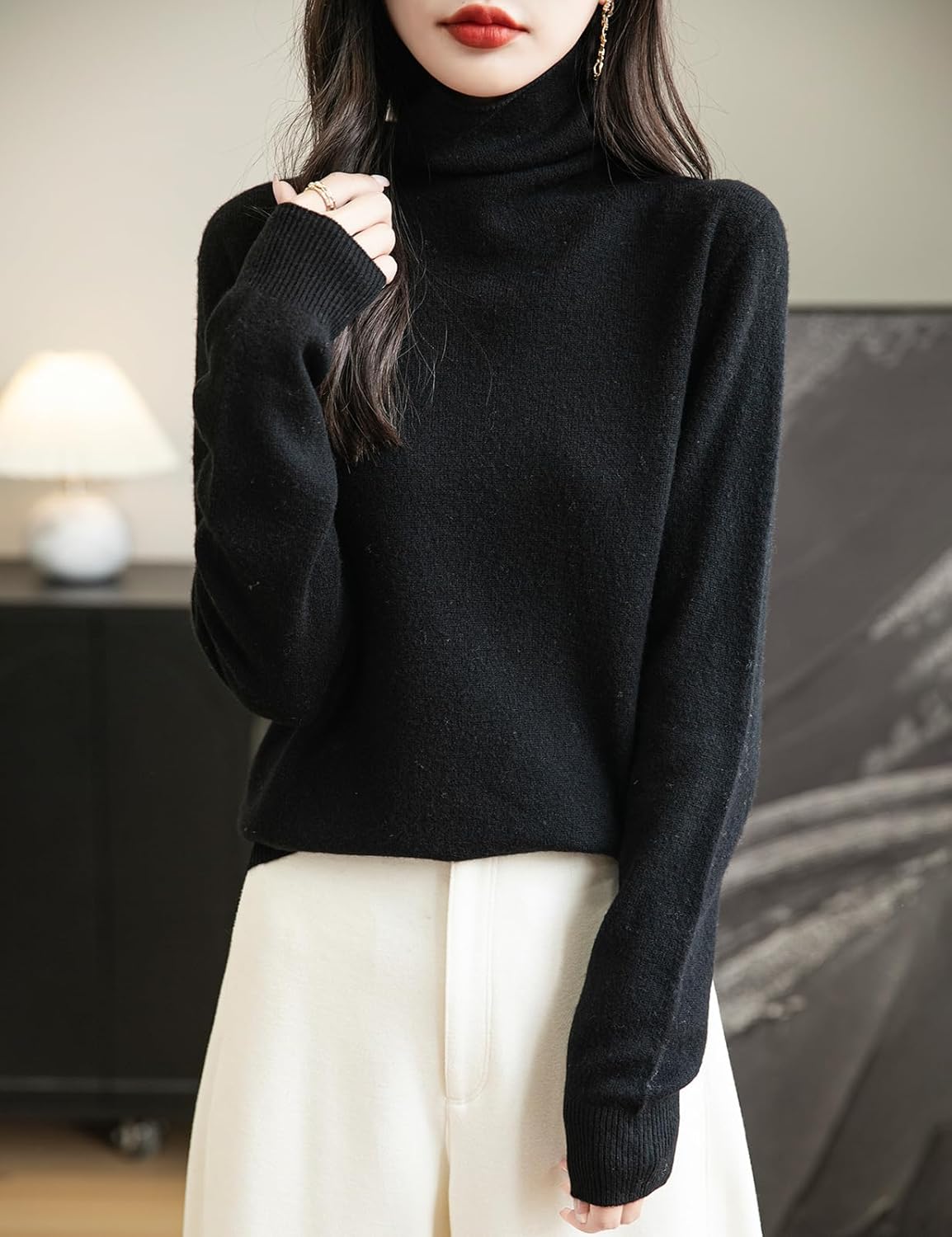 Chanyarn Women's 100% Merino Wool Seamless Sweater Turtleneck First-Line Ready to Wear Long Sleeve Knitted Pullover Tops - Image 3