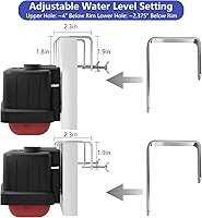 Vista 7 de Válvula de flotador de canal de agua para tanque de stock, incluye conectores de manguera de 3/4 pulgadas, cinta de PTFE y kit de montaje, control