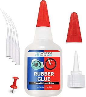 Adhesive Guru Rubber Glue (0.7 oz) - Heavy Duty Super Glue for Rubber, rc Tires, Shoes, Soles, Seals, Gaskets & DIY Fast-Bonding & Weatherproof Glue for Automotive & Crafts - 1 Pack