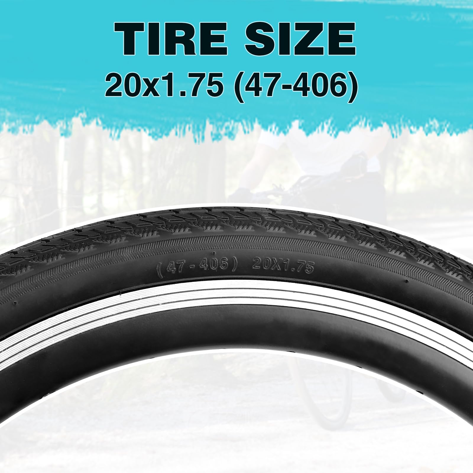 ZUKKA 2er-Pack Faltbarer 20/24/26 Zoll Reifen 20/24/26x1.75 Mantel Fahrrad Ersatzreifen Klappbarer für Fahrrad,MTB Mountain Ersatz für Mountainbike Kinderfahrrad, Crusier Bike, Commuter Bike