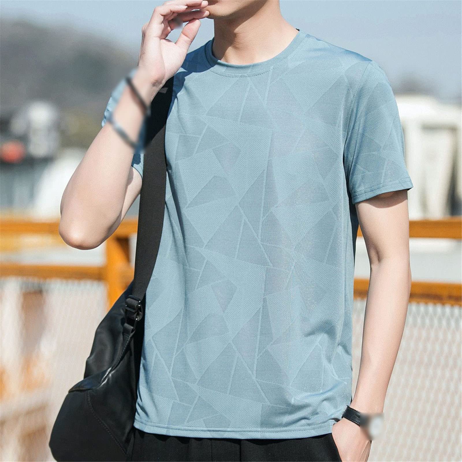 Harajuku - Camisetas de manga corta para hombre con patrón divertido de verano