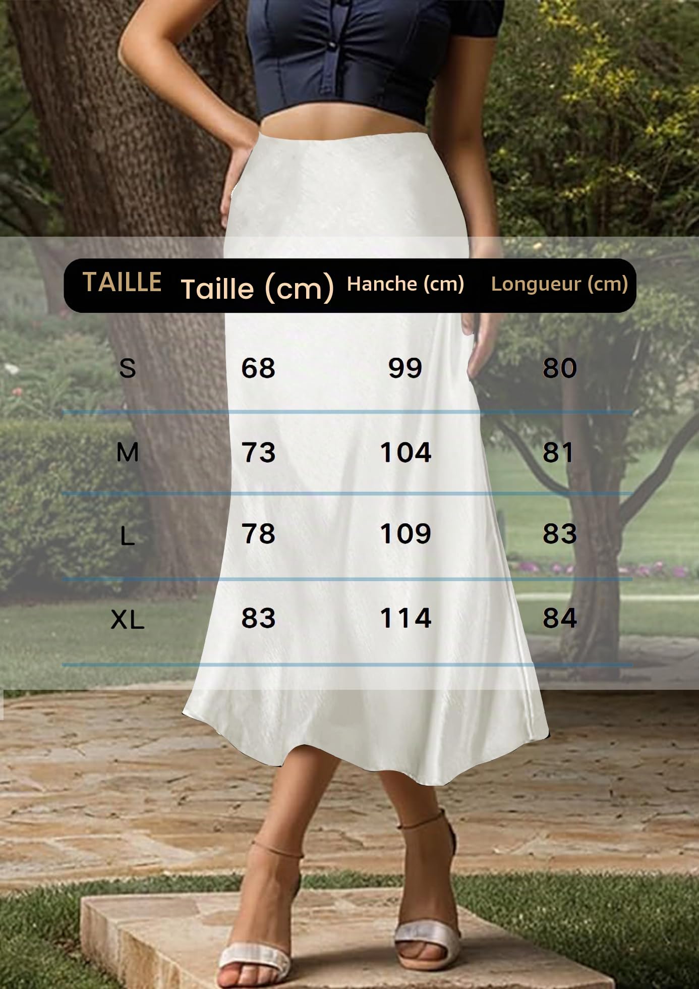 Jupe en Soie Femme Longue Jupe Satinée Élégant Taille Haute A-Ligne Jupes avec Fermeture Éclair Décontractée Skirt Plissée en Satin Automne