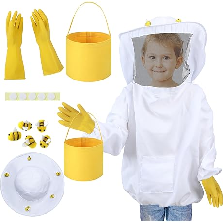 Jiuguva Kids Beekeeper Costume: 13-Piece Set for Buzzing Adventures