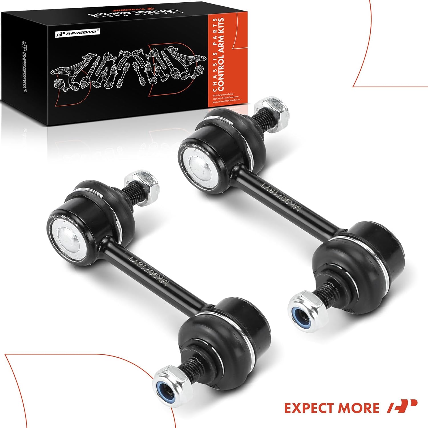 A-Premium 2 x Rear Sway Bar Links Stabilizer Bar Links, Compatible with Toyota Matrix 2003-2013 & Pontiac Vibe 2003-2010