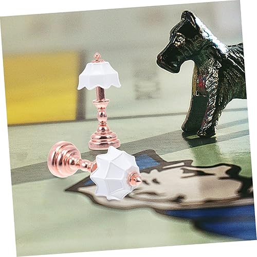 Miniatura 9 de NUOBESTY 6 piezas de lámpara de mesa para casa de muñecas, mini lámpara de mesa, luces de casa de muñecas, lámparas de pie para casa de muñecas,