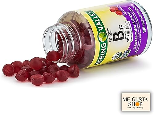 Miniatura 5 de Spring Valley Suplemento dietético de vitamina B12 Jelly Beans, 5,000 mcg, 120 unidades (paquete de 01) + adhesivo Me Gustas