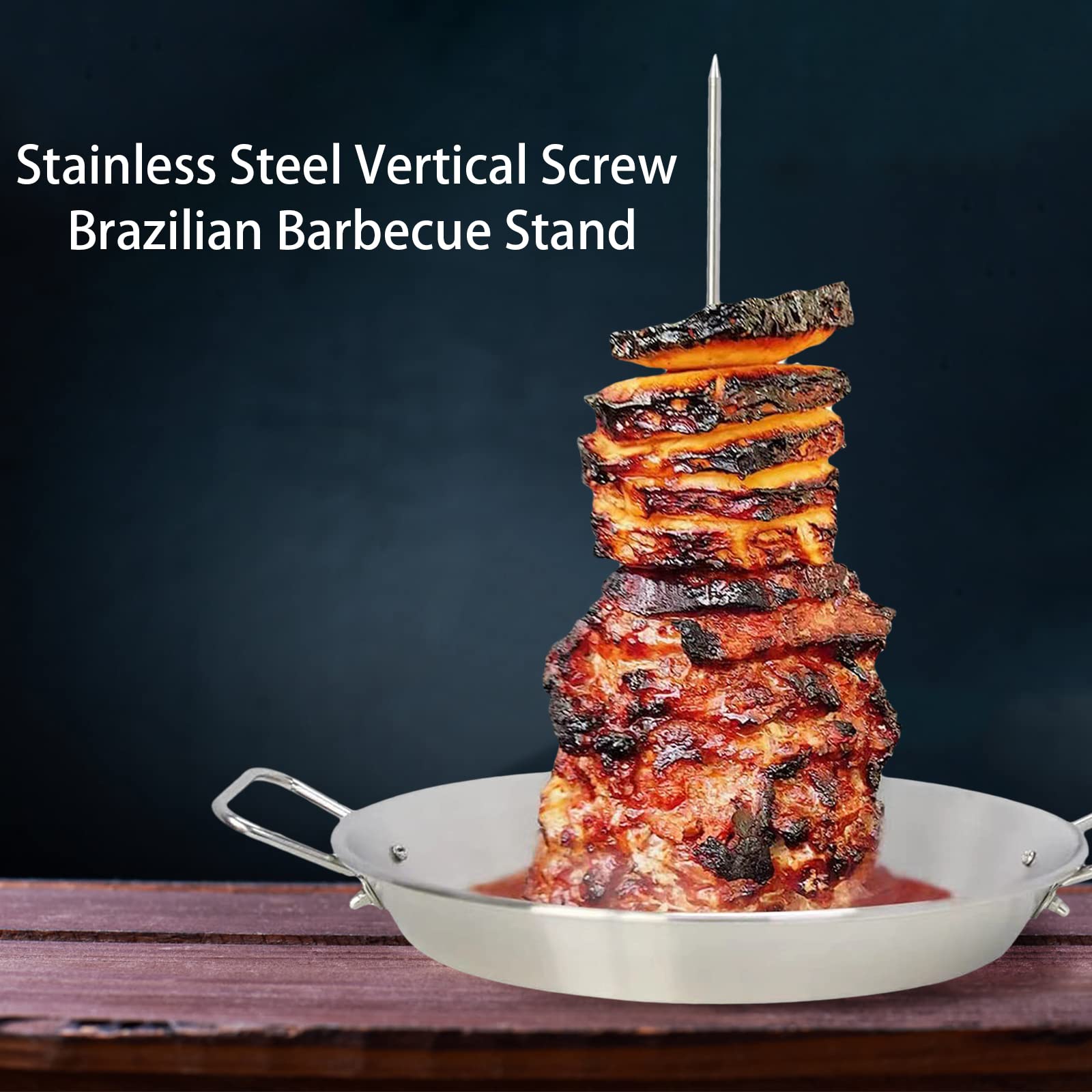 Tortilla Press Al Pastor Grill Skewer Stand Stainless Steel