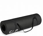 Tapis de yoga haute densité CAP Barbell 1/2 pouce avec sangle | Options multiples