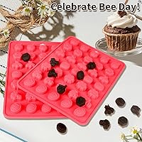 Vista 7 de Molde de silicona de abeja, paquete de 2 moldes de chocolate de abeja, molde de abeja para fiestas temáticas de abejas, decoraciones de cupcakes