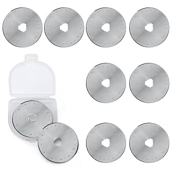 10Pcs Rotary Cutter Blades 45mm, Fits Olfa, Fiskars, Turecut Rotary Cutter