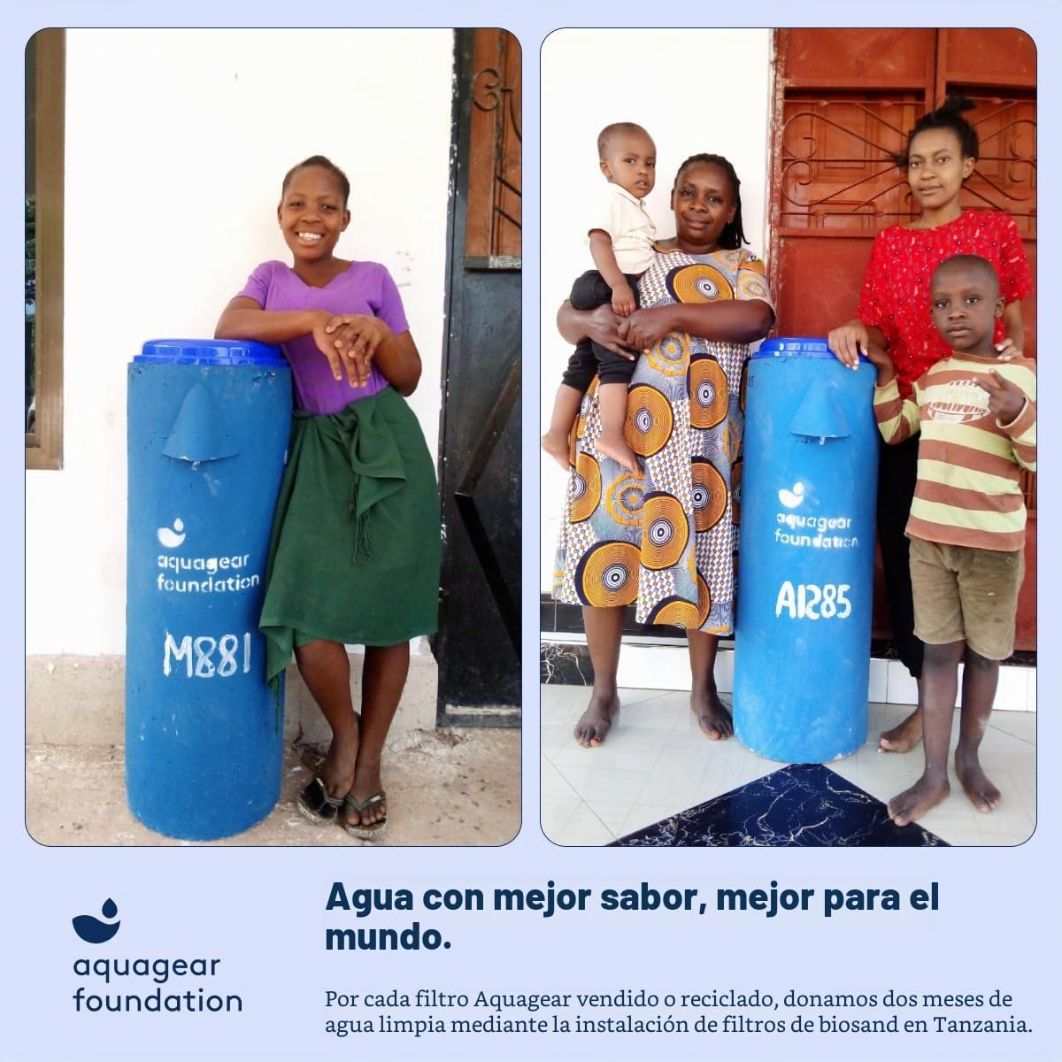 Jarra de filtro de agua Aquagear - Filtro de plomo, flúor, cloramina, cromo 6 - Sin BPA, transparente