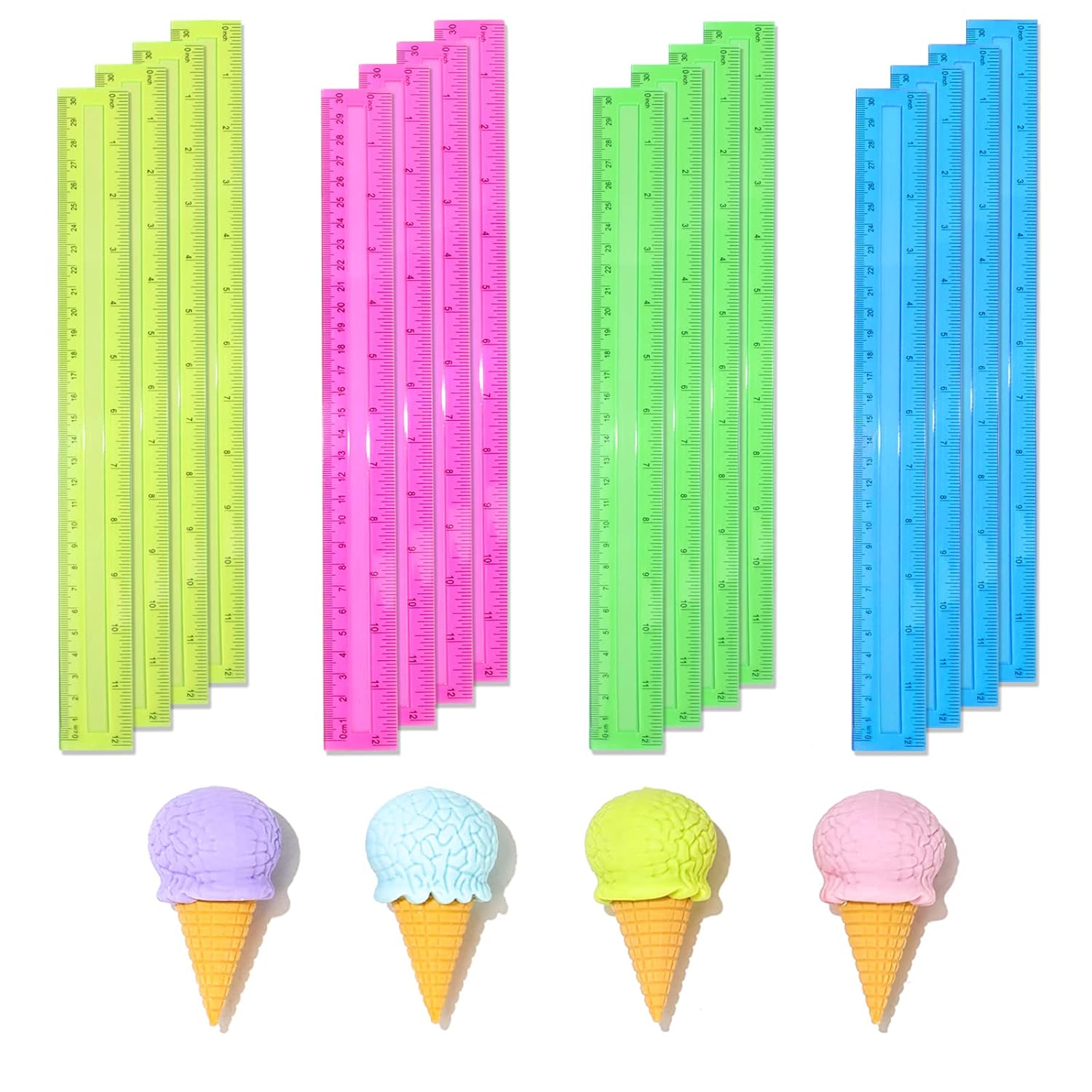 12インチプラスチック定規 透明フレキシブル定規 センチメートルと