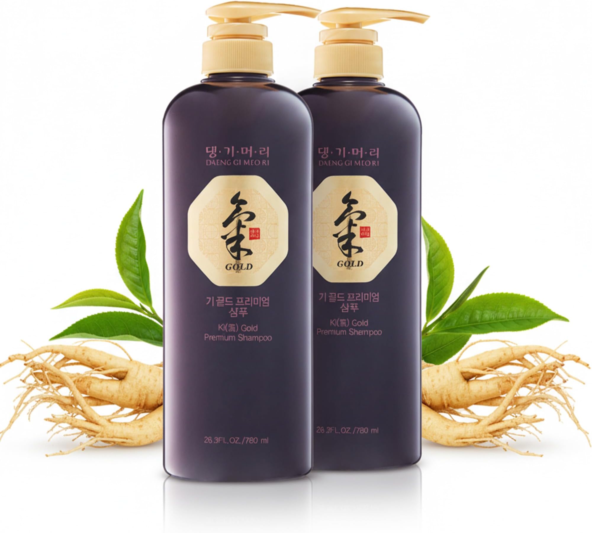 Daeng Gi Meo Ri - Ki Gold Premium Shampoo 2 Set, Promotes Elastic Hair, Prevents Hair Loss, Eliminates Dandruff, 780ml