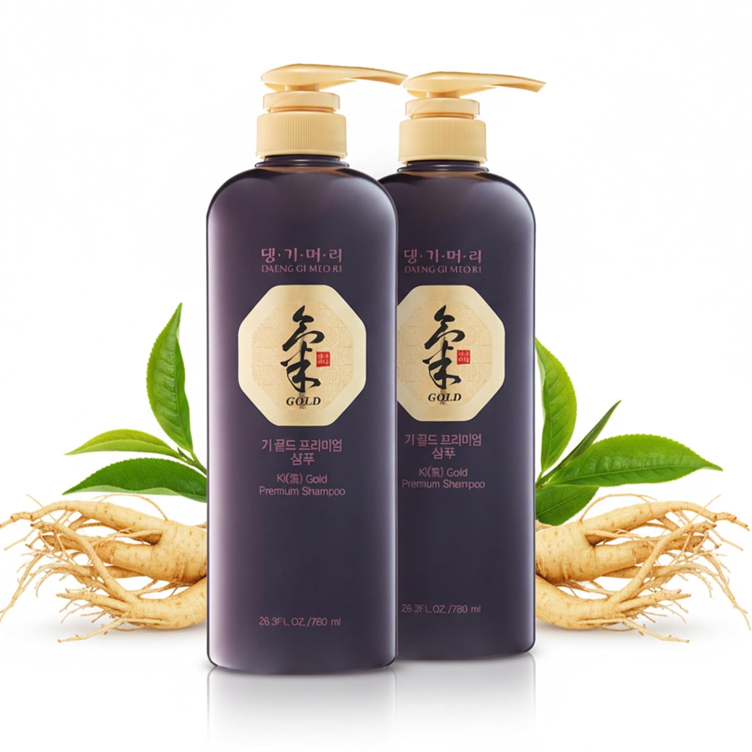 Daeng Gi Meo Ri - Ki Gold Premium Shampoo 2 Set, Promotes Elastic Hair, Prevents Hair Loss, Eliminates Dandruff, 780ml
