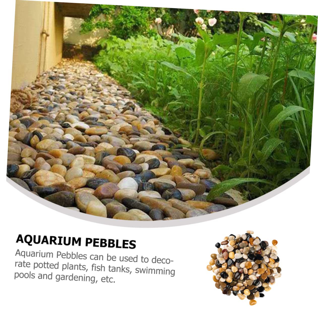 Toyvian Kieselsteine Je für Aquarien Dekoration und Pflanzenvase Natursteine für Arrangements und Wasserfeatures