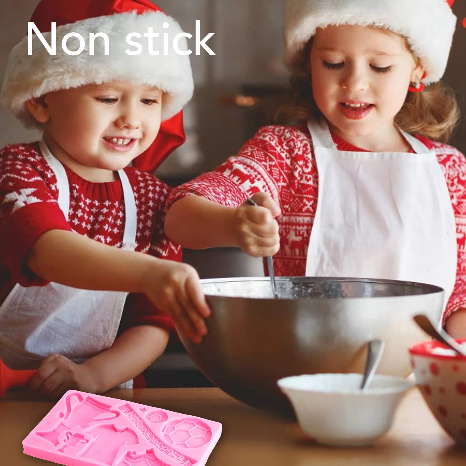 Football Silicone Molds, Silicone Chocolate Mould Cake Dcorating Baking Tool Handmade Soap Silicone Mould for Wedding Party Decoration - Image 2
