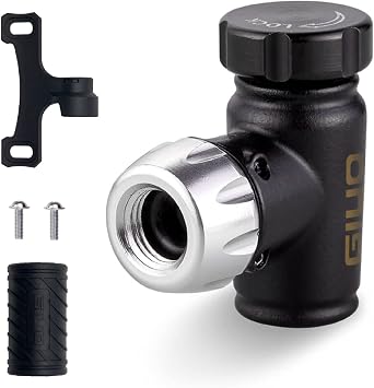 GIYO CO2 Inflator for Bike Tires - Presta & Schrader | Safe Air Flow Control Valve | All Metal CNC Machined Taiwan Made GC08SE