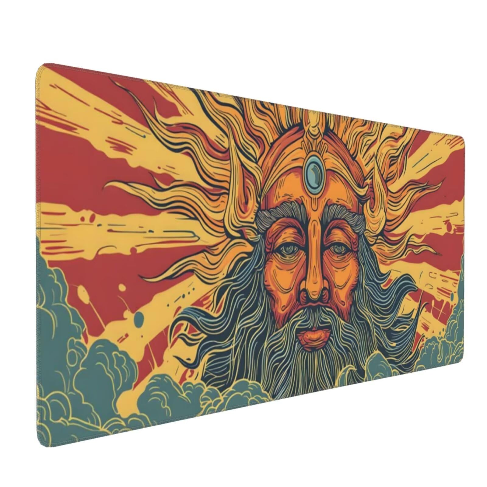 Sonnengott Gamingowa podkładka pod mysz, XXL, 1600 x 800 x 3 mm, wodoodporna, antypoślizgowa podkładka pod mysz na biurko, poprawia precyzję i prędkość, akcesoria gamingowe do domu, pokoju, dekoracja