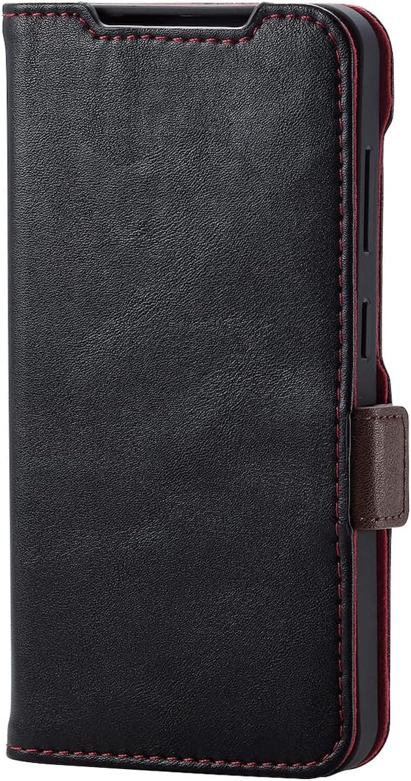 Elecom Galaxy S24 SC-51E Case Cover Folio Leather TPU Strap Hole Shock Absorption Wireless Charging Compatible Black PM-G241PLFYBK