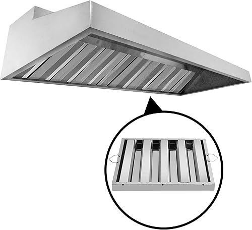 Miniatura 6 de Filtro de campana de acero inoxidable New Star Foodservice 54378, 20 pulgadas X 20 pulgadas