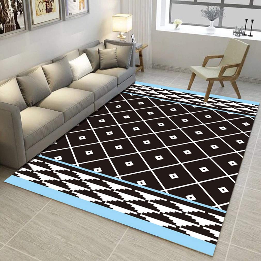 Buy MOXIC Soft Geometric Living Room Area Rugs Rectangular Children Crawling Bedroom Rug Fleece Anti-Slip Fleece Carpets Modern Home Decor Mats Indoor Outdoor Runners Nursery 5' X 10' — BookShops.in