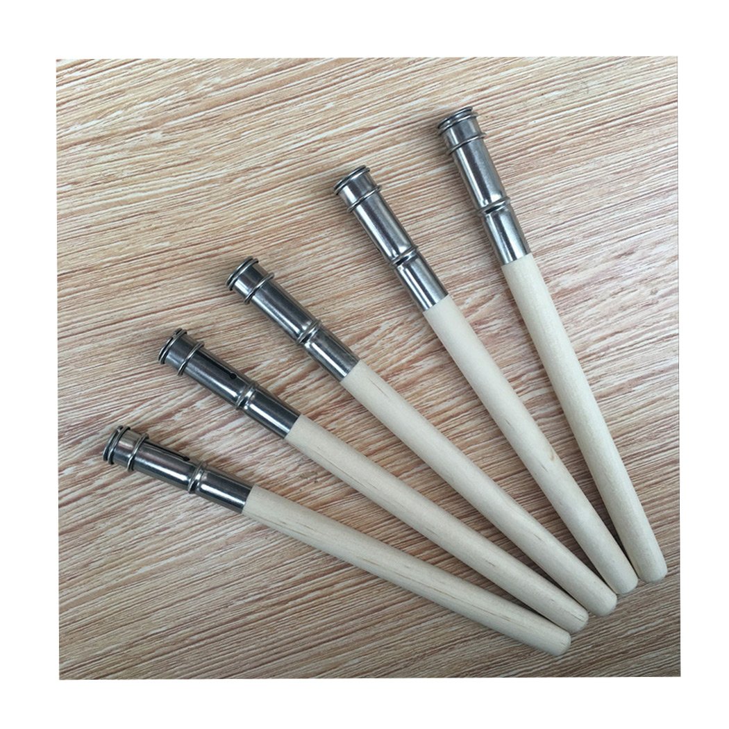 SIPLIV Wooden Pencil Holder Pencil Extender for Sketch Pencil, School Office Art Write Tool, 5 Pieces a Set