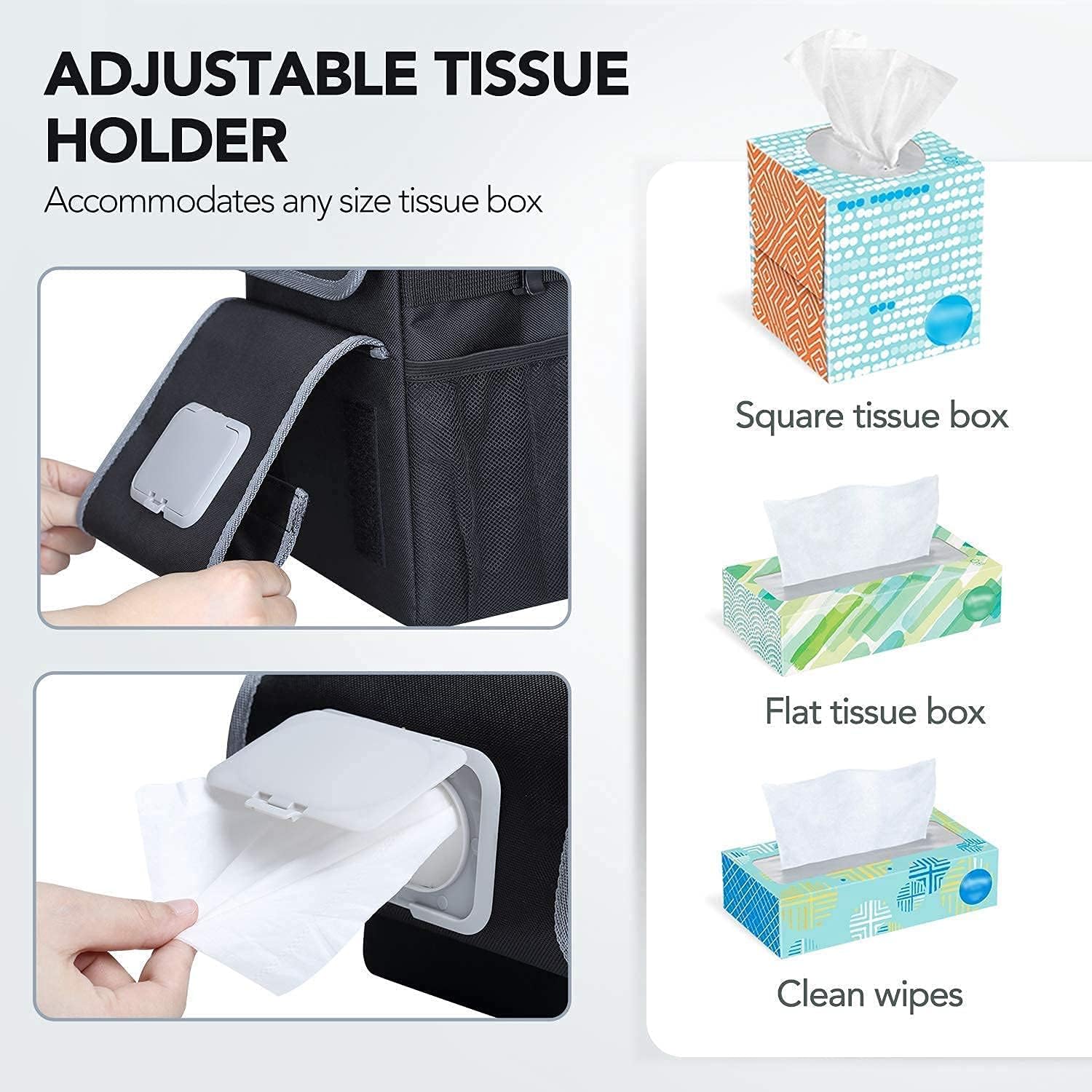 Farasla Waterproof Trunk Organizer with Leakproof Cooler Bag + Car Trash Can