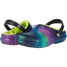 Crocs Kids' Classic Tie Dye Lined Clog | Kids' Slippers, Northern Lights, 4 Toddler