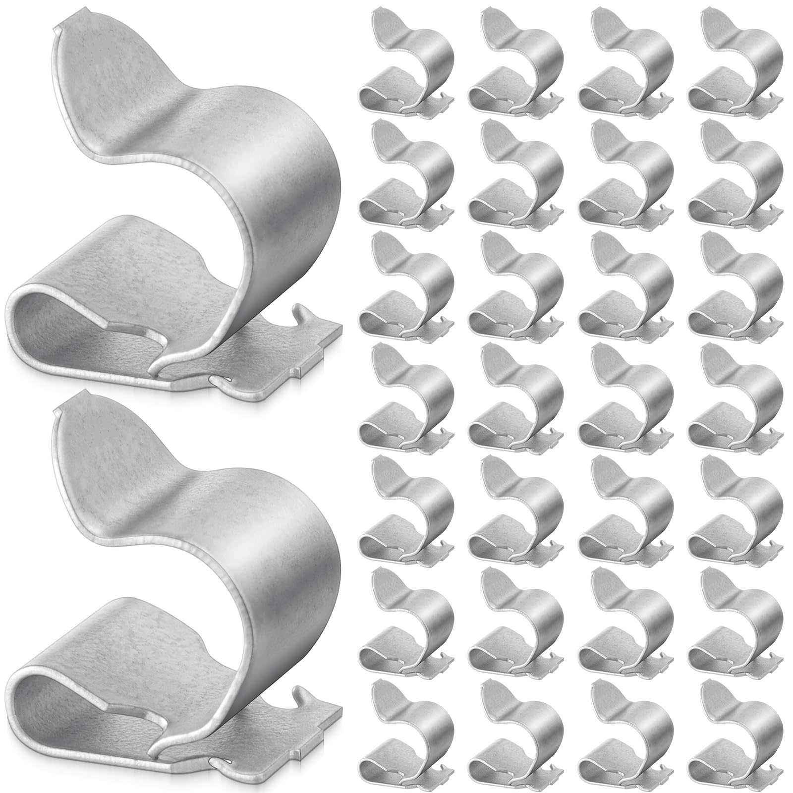 Hicarer 100 Pcs Metal Cable Clips Stud Clip Spring Steel Fastener Clamp Beam Fits 1/16" – 3/16" Flange 0.46" - 0.56" Cables Durable Corrosion-Resistant Fastener for Effortless Cable Management