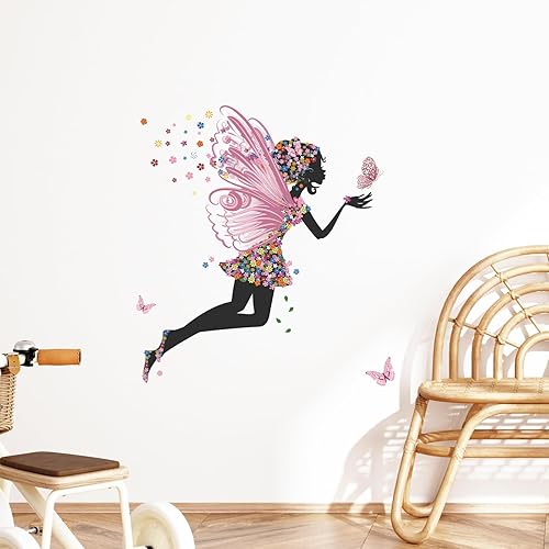 Miniatura 4 de Supzone Calcomanías de pared de mariposa para niña, calcomanías de pared de hadas, calcomanías de vinilo removibles para niñas, bebés, guardería,