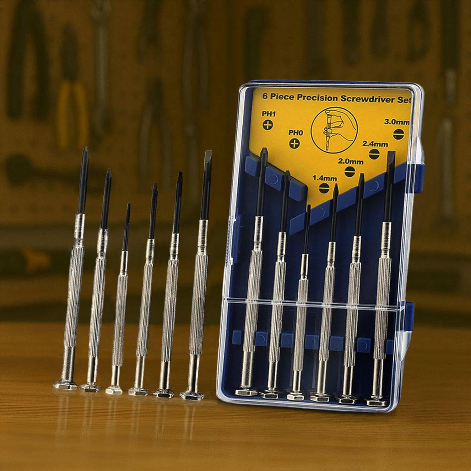 6Pcs Mini Precision Screwdriver Set Different Size with Tool Kit