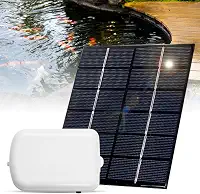 Aerador solar para lago com bomba de ar 2000mA bateria reserva Aerador de oxigênio para aquário Bomba de ar com tubo pedras de bolha de ar para jardim tanque de peixes piscina lagoa decoração
