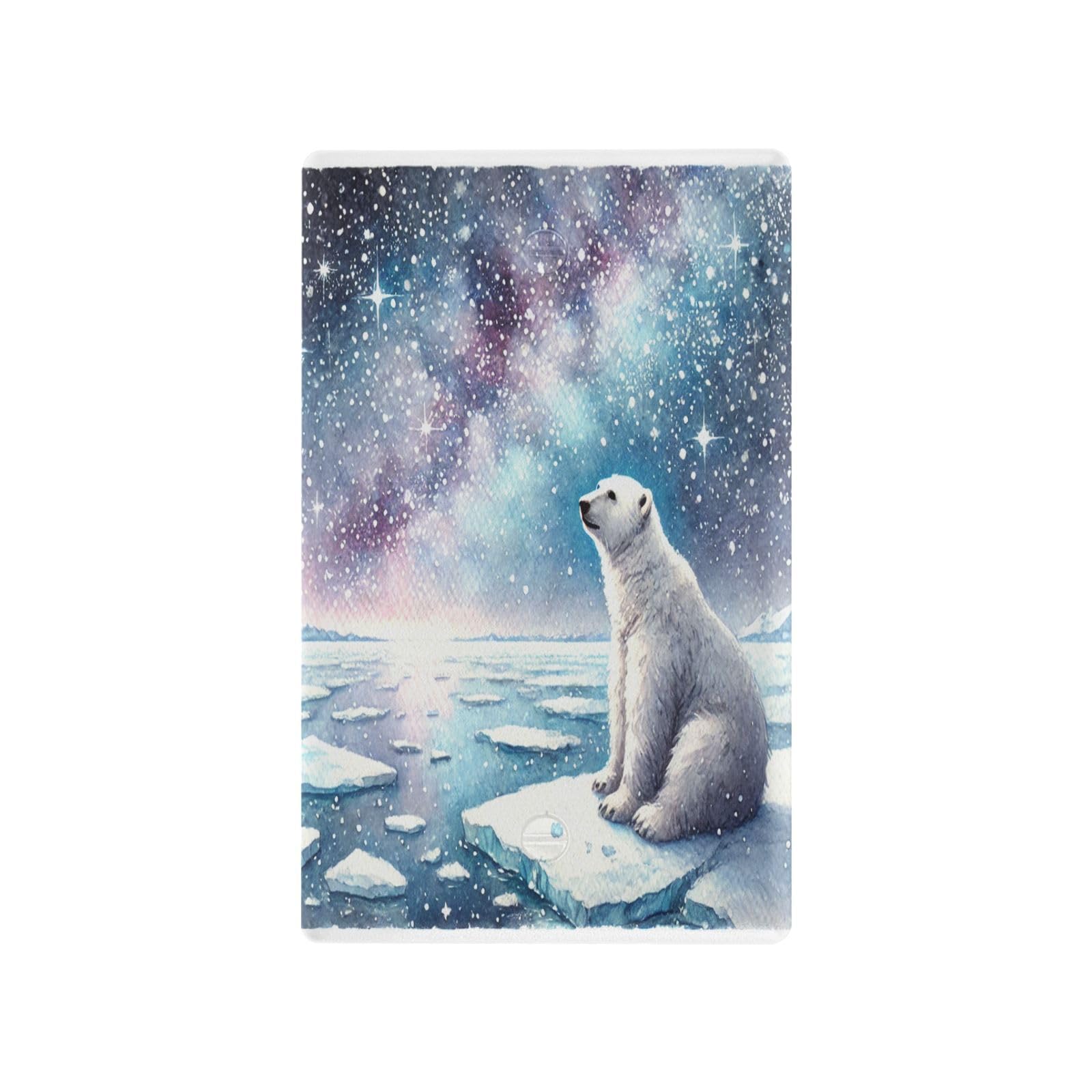 Polar Bear Light Switch Cover Decorative Receptacle Outlet Wall Plate Guard Plastic Wall Outlet Cover for Home Decor Room Office Bathroom (Unused Outlet Cover)
